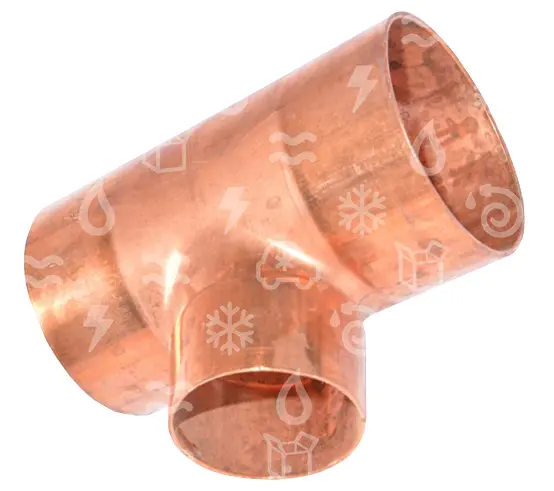 T - kus měděný redukovaný i/i/i  76-54-76 mm